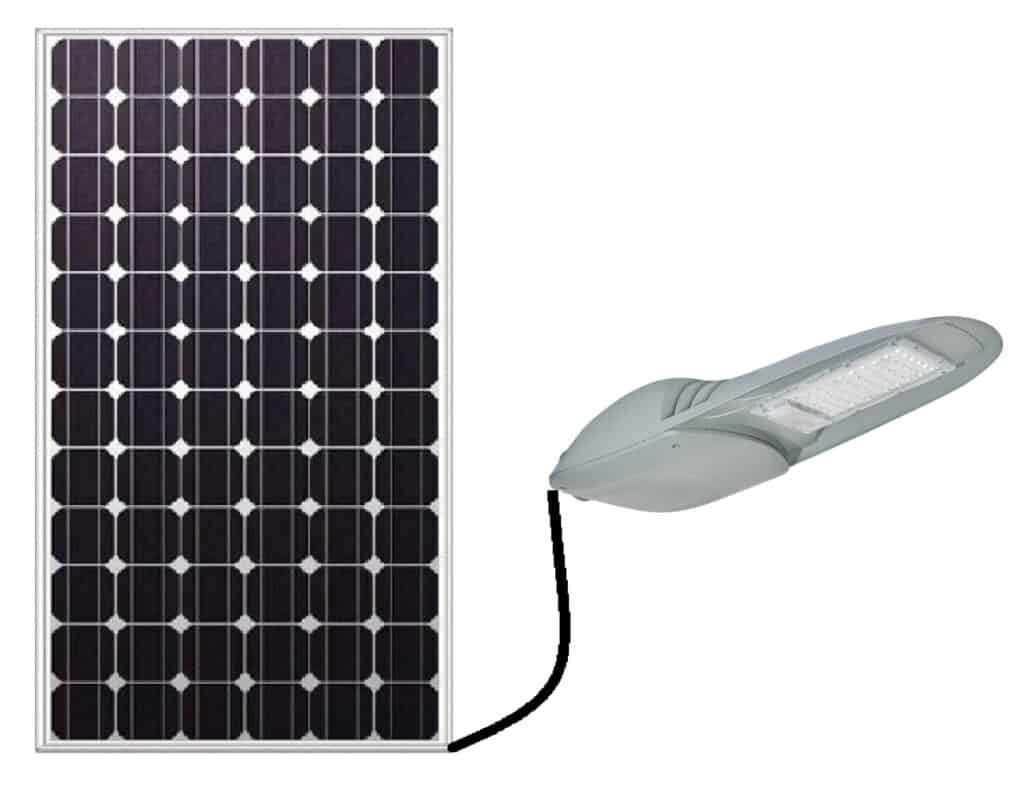 all in two solar street lights connection