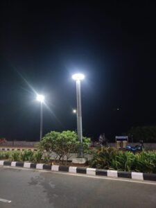 wrapped solar pole street light with vertical pv modules projects in india (2)