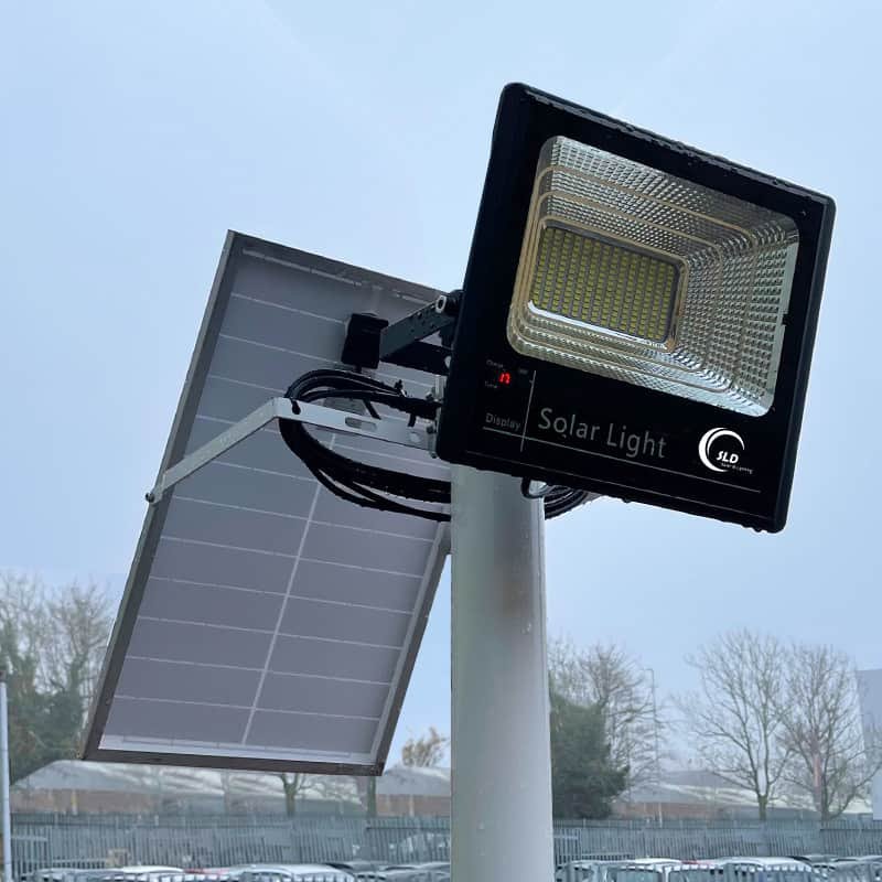 post mounted solar flood lights