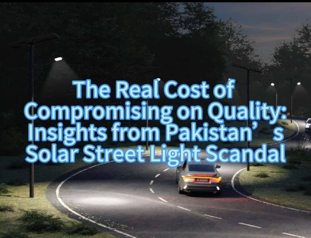 the real cost of compromising on quality insights from pakistan’s solar street light scandal